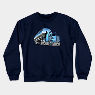 Cartoon semi tanker truck Crewneck Sweatshirt